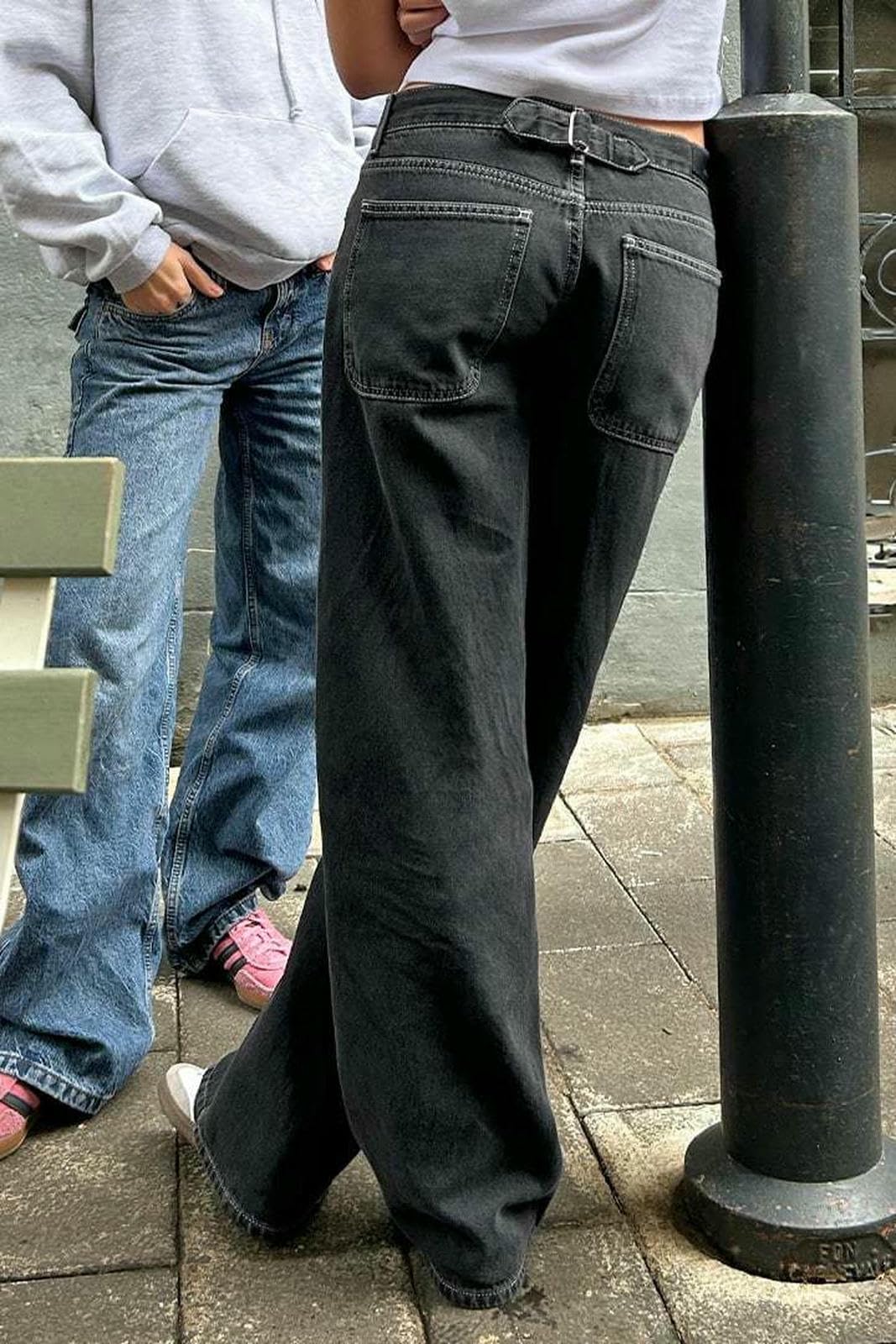 Jean pour Femme Fille Chaude Et Pantalon De en Détresse Lavée Femmes Femmes-Noir-s