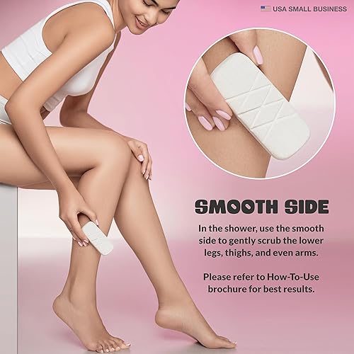 Miniatura 5 de SCRUBA DE PIERNAS PARA PIERNAS: Tratamiento de piernas de fresa de 2 caras, exfoliante de pies, exfoliante de pelo encarnado, exfoliante corporal