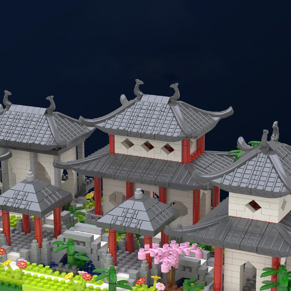 Suzhou Garden Baumhaus Bauklötze Kit, Chinese Architecture Micro Bausteine Set, Chinesische Architecture Suzhou Garden Mini Bausteine Bausatz, für Erwachsene oder Jugendliche(5650PCS)