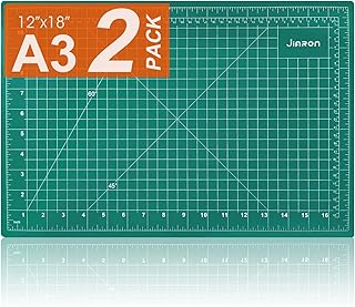 2 Pack Self Healing Sewing Mat, JIARON 12'' x 18'' Cutting Mats for Crafts, Double Sided 5 Layers Craft Cutting Mat for Sewing, Crafts, Scrapbooking Mat.