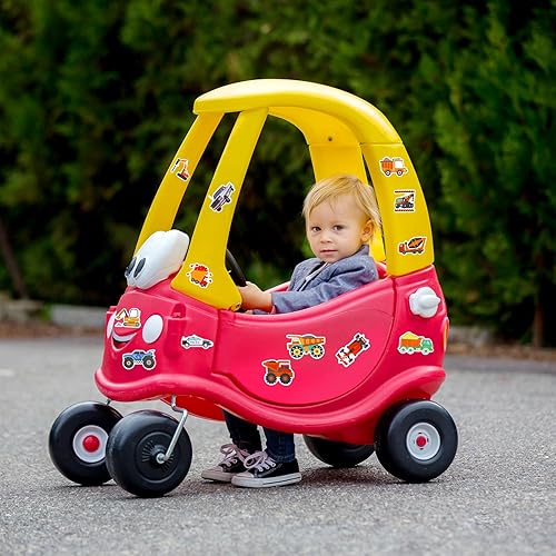 Miniatura 6 de Calcomanías de vehículos de construcción para niños y niños, incluyendo camión, tractor, excavadora, grúa, excavadora, excavadora y calcomanías de