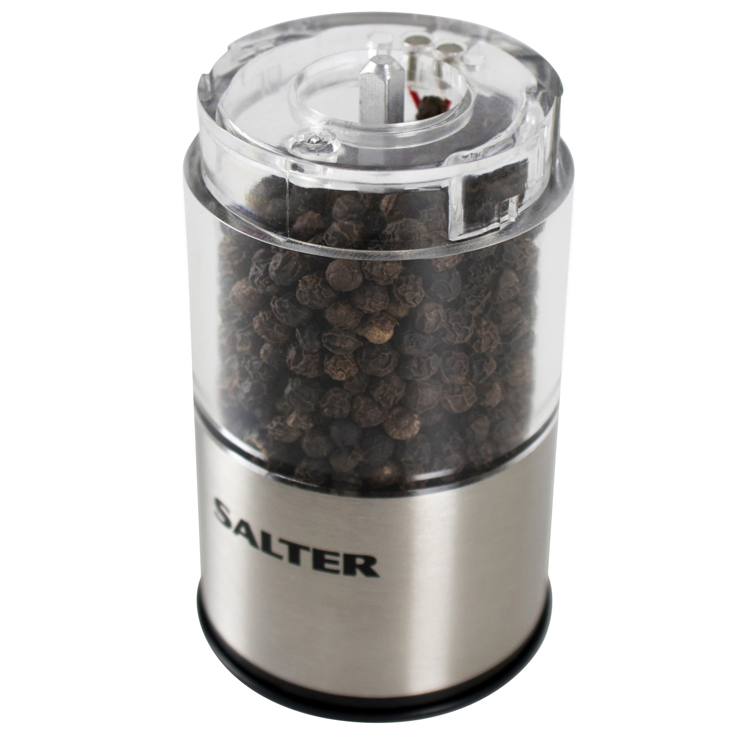 Salter Electric Salt and Pepper Mill Grinder Set Brushed Stainless