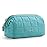 BAGSMART Makeup Bag Travel Cosmetic Bag, Puffy Padded Make Up Bags for Women Makeup Organizer Case, Wide-open Pouch Purse Travel Essentials Toiletries Accessories Brushes, Teal