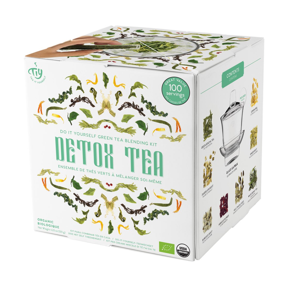 Tea It Yourself (TIY) â€“ 8 Flavors Organic Green Tea Blending Kit â€“ Make Your Own Tea â€“ Detox Tea Kit