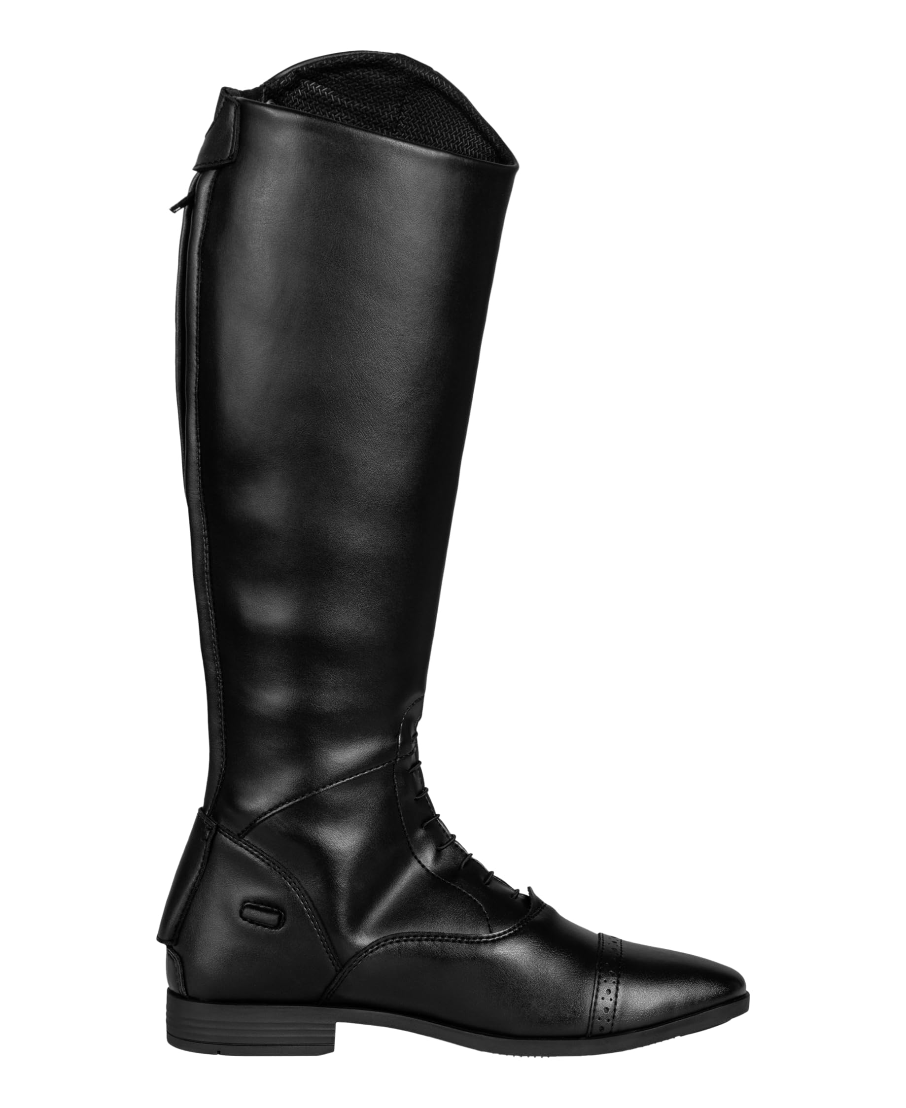 Reitstiefel EcoMaxxx aus Leder, klassischer Reitsport Stiefel mit Reißverschluss, elegante Optik für Dressur und Springen, ideal für Training und Turnier