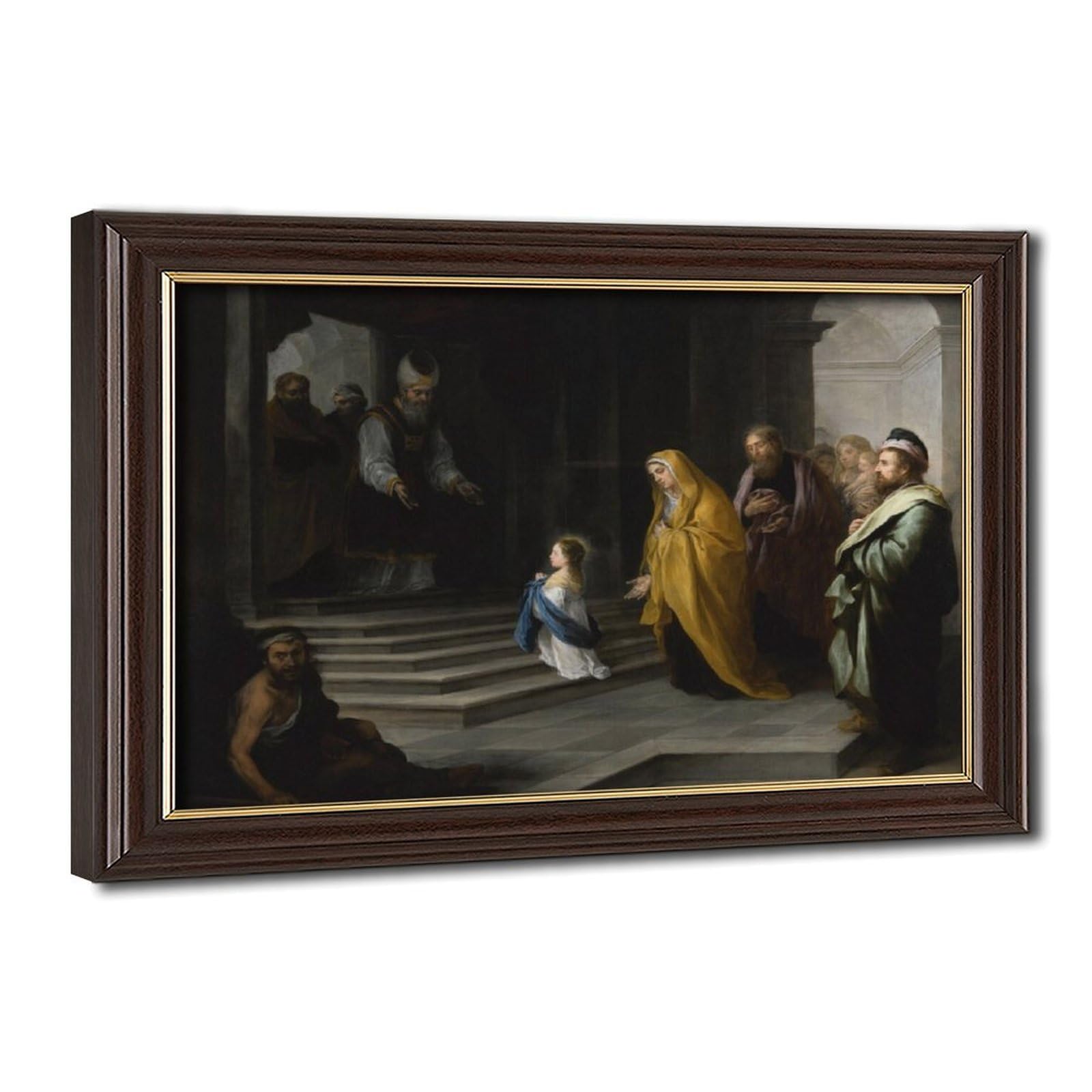 WCYB The Presentation of Mary by Bartolome Esteban Murillo Prints Posters Canvas Deco Paintings Wall Art For Office Hangable Frame 16" L X 24" W