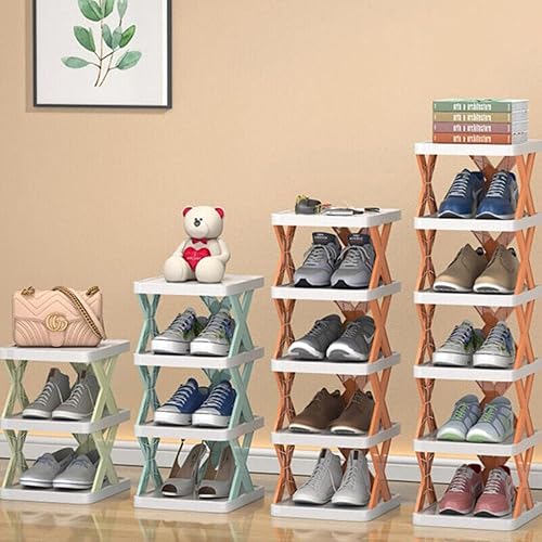 Miniatura 3 de Japelessor Organizador de almacenamiento de zapatos multicapa, zapatero multicapa para ahorrar espacio, zapatero vertical para entrada, esquina,