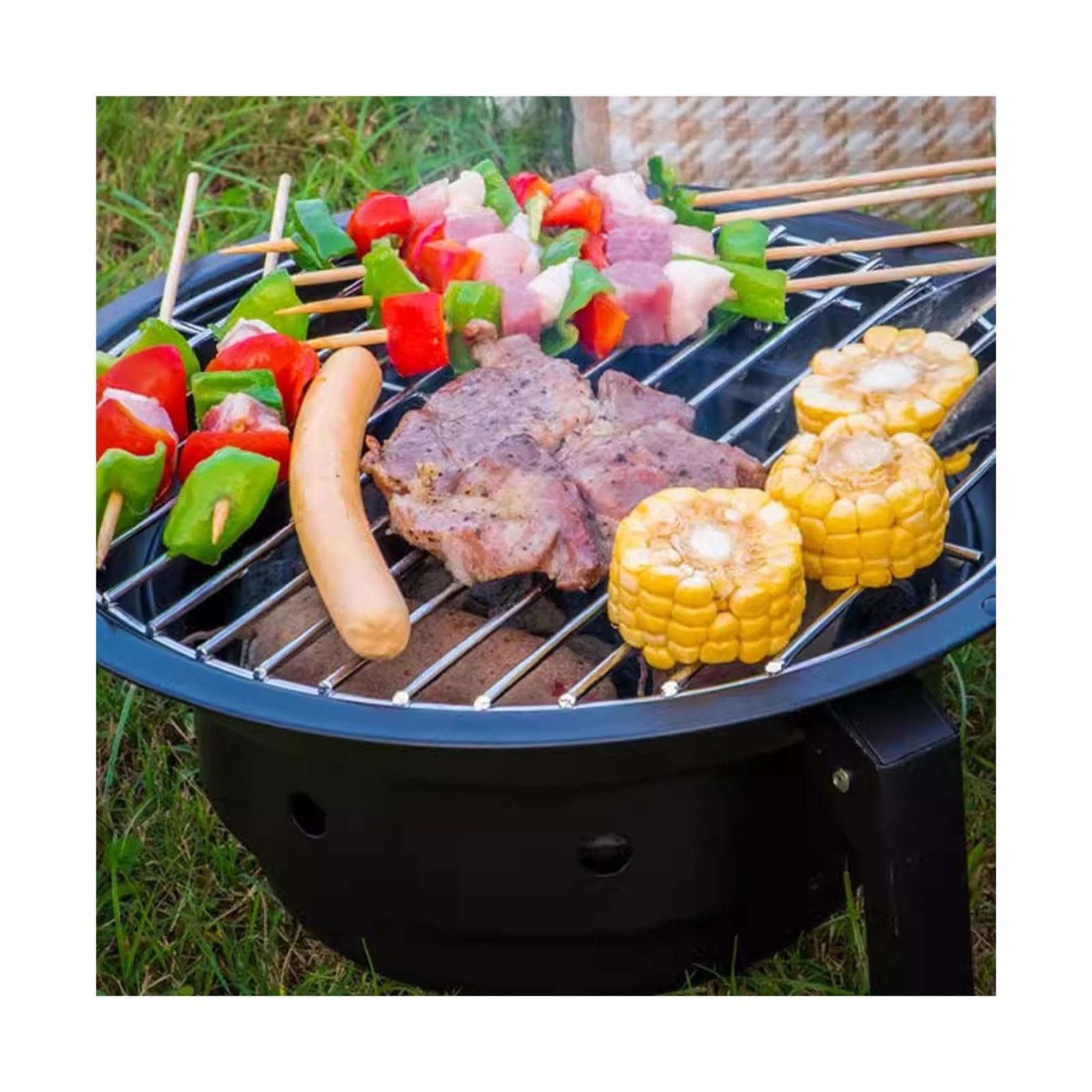 Grill Grillowy Składany domowy piec do grillowania na świeżym powietrzu, przenośny stojak grilla