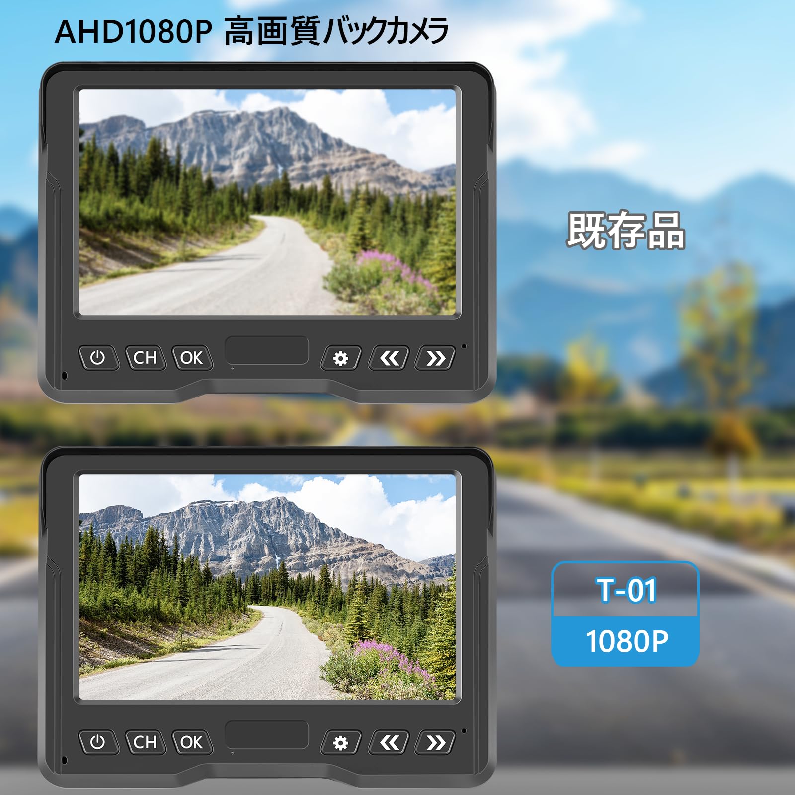 Amazon.co.jp: Tonowu AHDバックカメラモニターセット バックモニター 