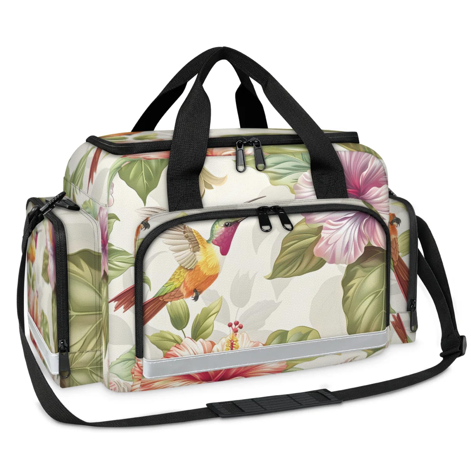 GzLeyigou First Aid Bags Empty, Lovely Hummingbird Emergency Bag First Aid Kit Multiple Compartment Kit Carrier On Call Trauma Bag For Paramedics Emergency Medical Supplies Kit