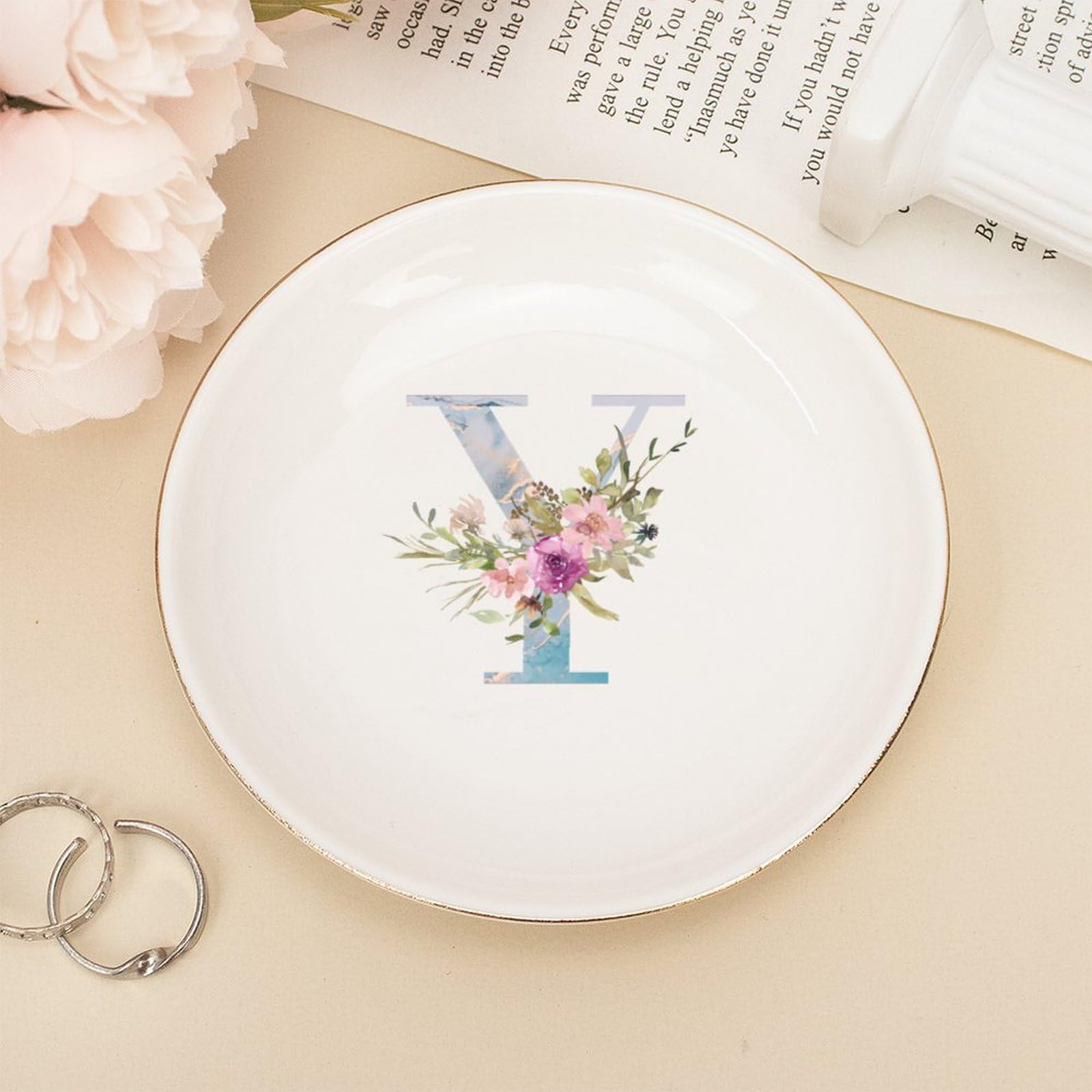 Regalo de boda personalizado plato redondo para recién casados