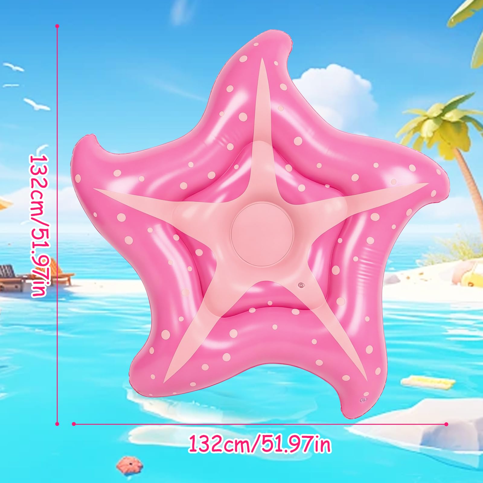 Materassino Gonfiabile Piscina Stella, 150cm Adulto Gonfiabile Piscina Materassino Mare Singolo150 cm, Amaca Gonfiabile da Mare, Feste In Acqua per Estiva PiscinaSpiaggia