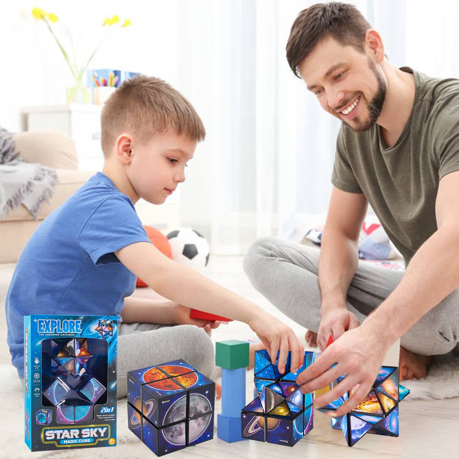 Cube Magique, 2 En 1 Infinity Cubes, 3D Infinity Cubes Jouets