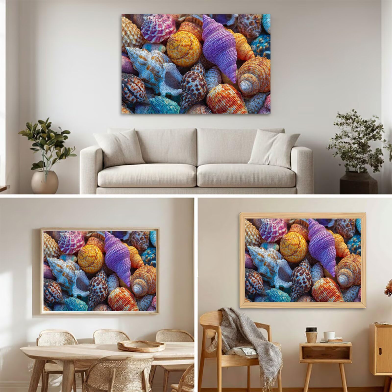 Puzzle 2000 elementów dla dorosłych - kolor i muszla - klasyczne drewniane puzzle z precyzyjnym cięciem i nadrukiem HD - 75 x 105 cm - relaks, uważność i dekoracja ścienna prezent - nie poniżej 14