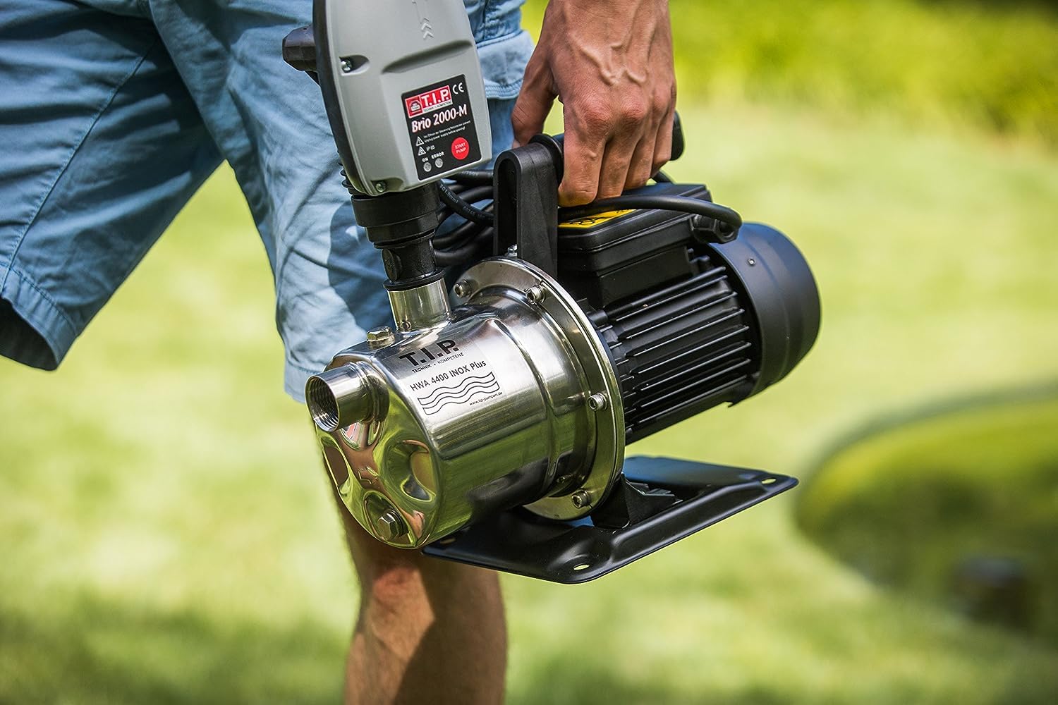 T.I.P. Edelstahl Hauswasserautomat - 4250 l/h Kapazität, 44 m Förderhöhe, 900 W Power, Automatiksteuerung - Ideal für druckabhängige Wasserversorgung, HWA 4400 INOX, 31192