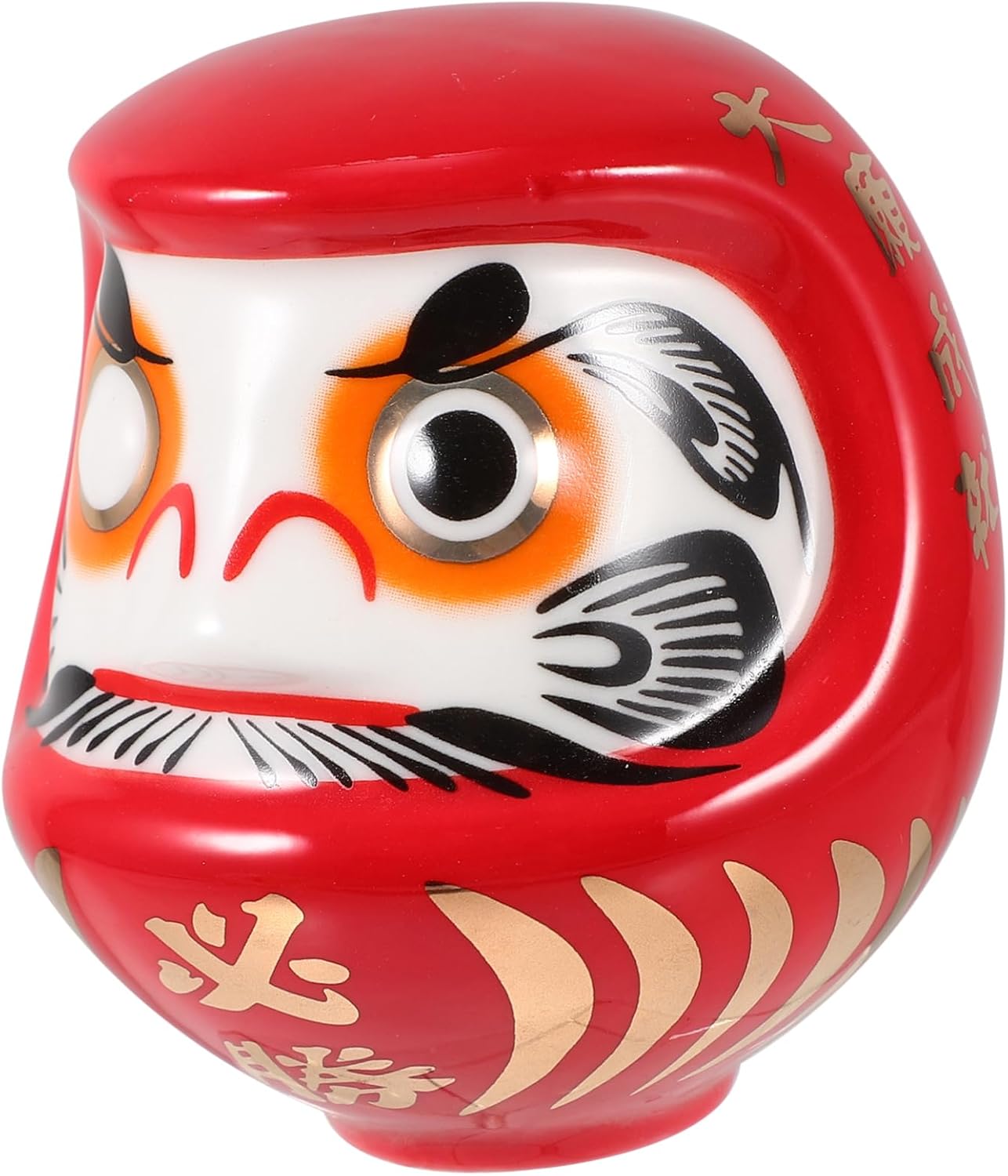 Amazon|HOMSFOU 達磨飾り だるまコレクタブルフィギュア 禅陶器だるま 陶器製ミニだるま 磁器ミニだるま おちょこだるま ゆらゆら