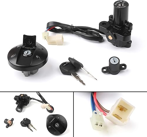Miniatura 6 de Frezon Cerradura de interruptor de encendido con llaves juego de llaves de gasolina para Yamaha XT660 XT660R XT660X 2004-20112014 11C-W8250-01