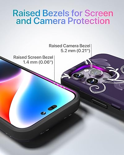 Miniatura 5 de TORU CX Slim - Funda tipo cartera para iPhone 14 Pro Max Funda protectora a prueba de golpes resistente con tarjetero oculto y ranura para