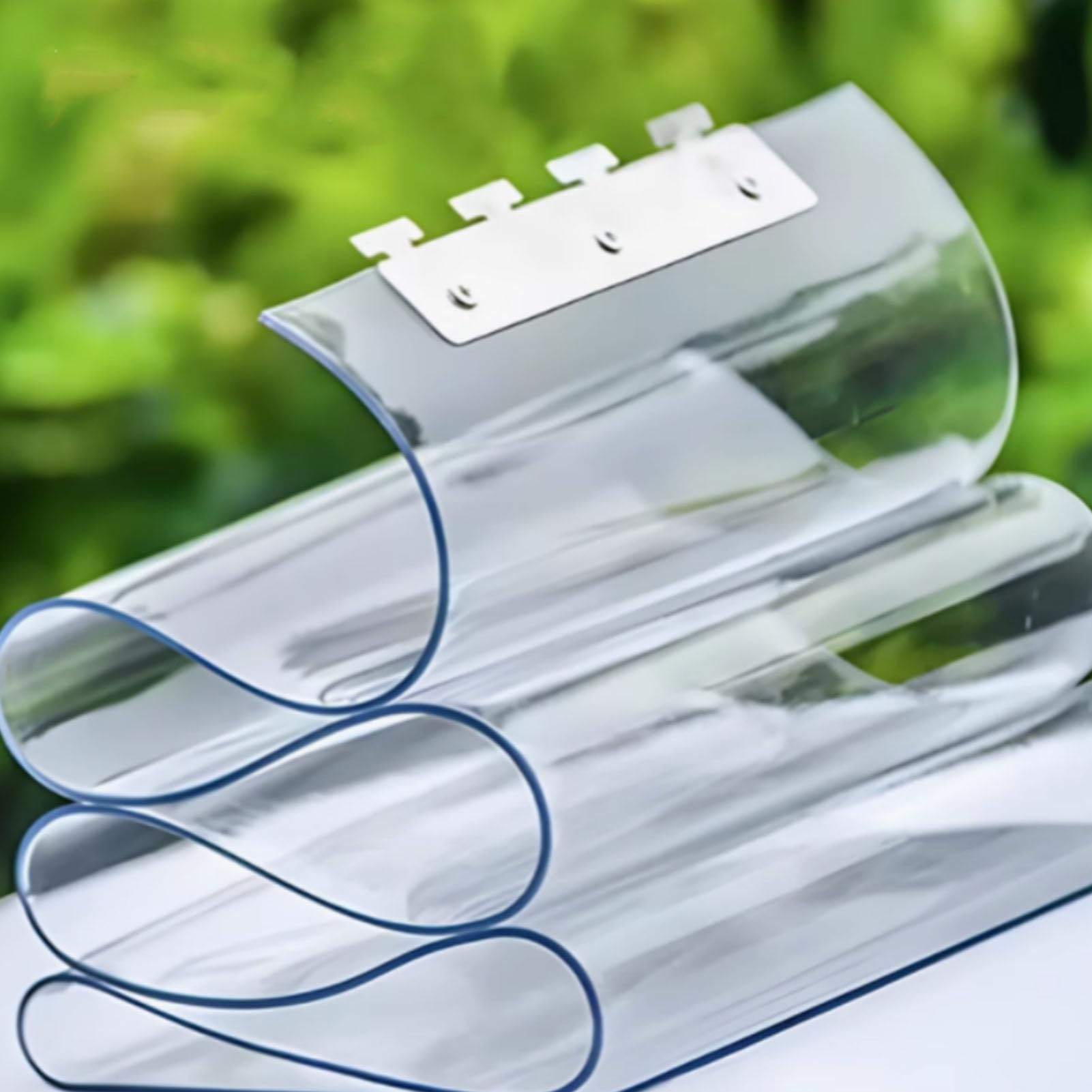 Séparateur transparent pour entrepôt rideau à lanières plastique