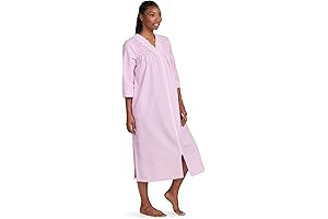 EILEEN WEST Women's Embroidered Seersucker Robe: Comfort and Style for Your Nights In