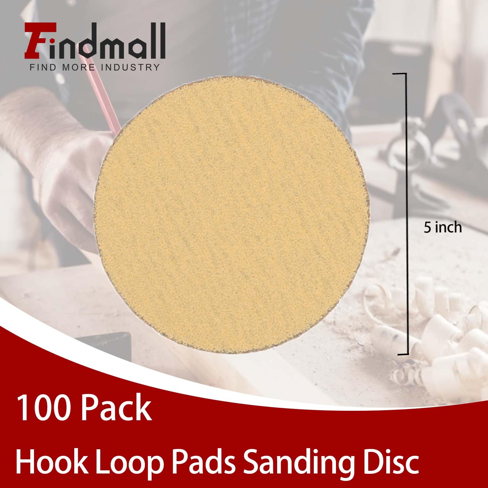 Disco de lija de 5 pulgadas sin agujeros, 100 piezas de papel de lija redonda de óxido de aluminio para lijadora de molino de lija accesorios de pulido (60 80 120 180 240 320) grano