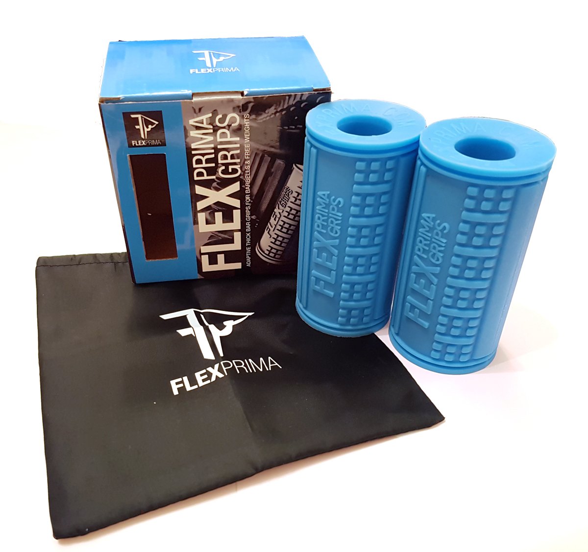 FlexPrima Fitness Grips - Fat Bar Adapter - Thick hand Grip - Thick Bar -For: Gym - Barbell - Dumbell - Machines - Sports - Weightlifting - Climbing - Massive Arm - Muscle Building - For - Men - Women