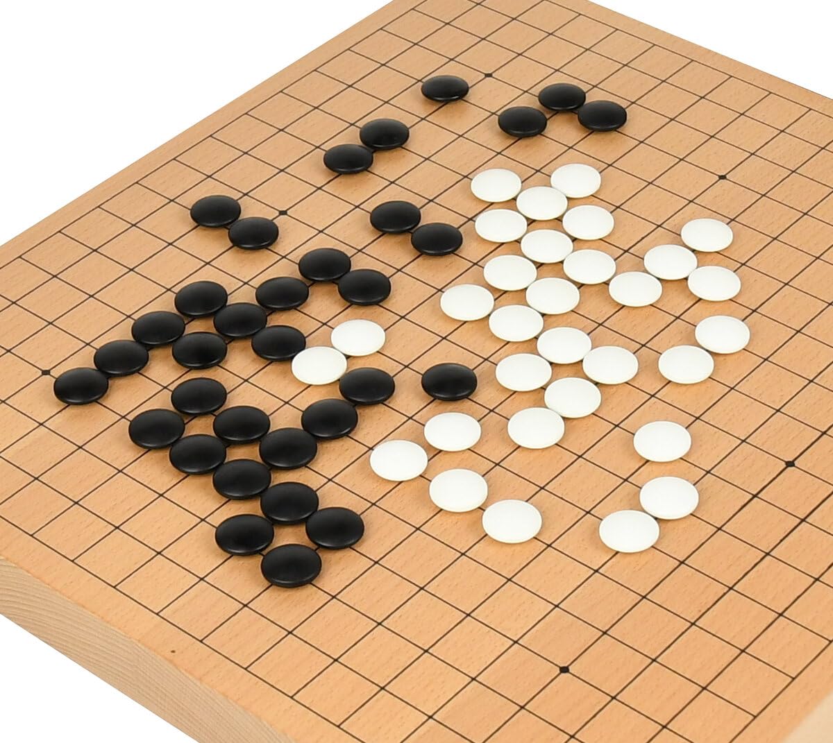 Go Masters Intermediate Go Set - Wooden Board, Glass Stones and Bowls