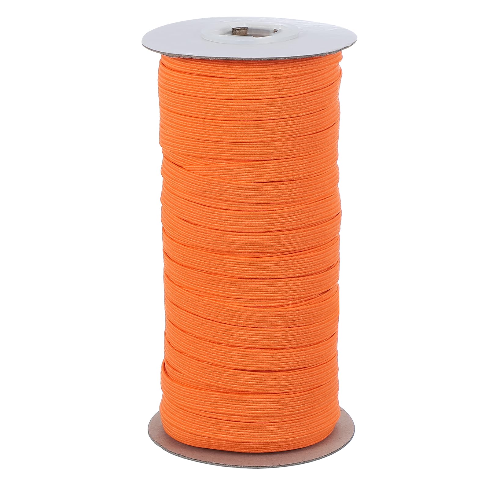 PATIKIL Elastic Bands 6mm x 45 Meters, Polyester Flat Elastic Cord Stretch Strap for Sewing Crafting DIY Orange