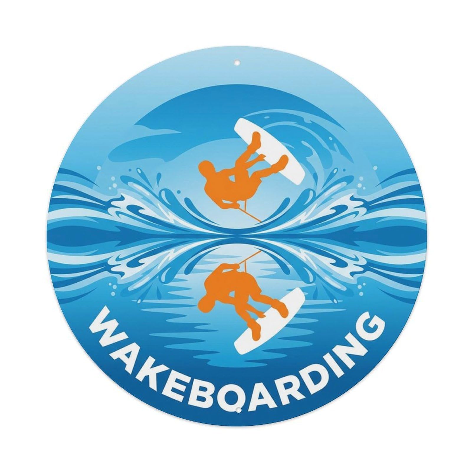 Vintage Wakeboarding Extreme Sports Vintage Metal Tin Sign Plaque Wall Decor for Cafe, Club Bar, Office, Garden Metal Poster 8x8Inch