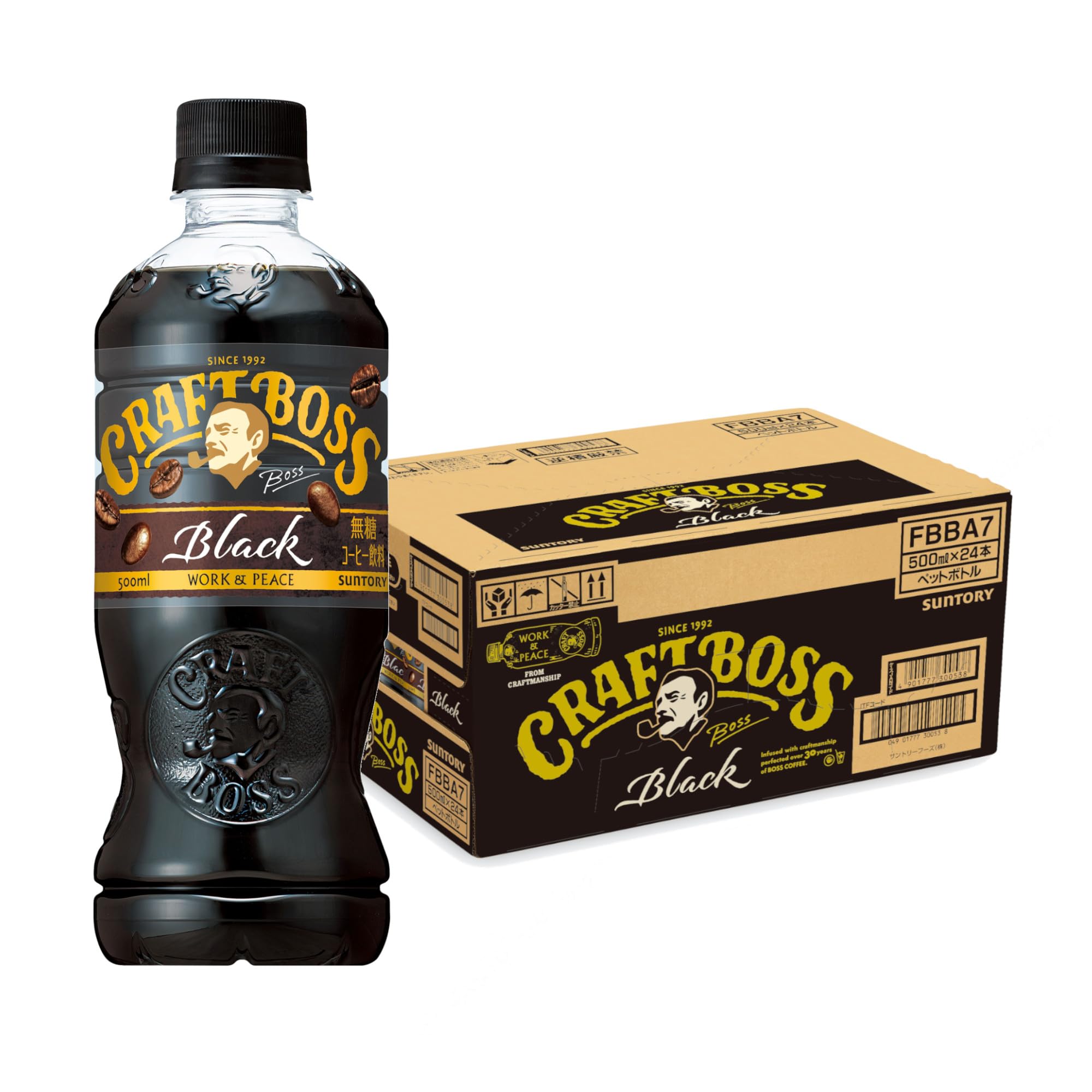 Amazon.co.jp: サントリー コーヒー クラフトボス 無糖ブラック 500ml