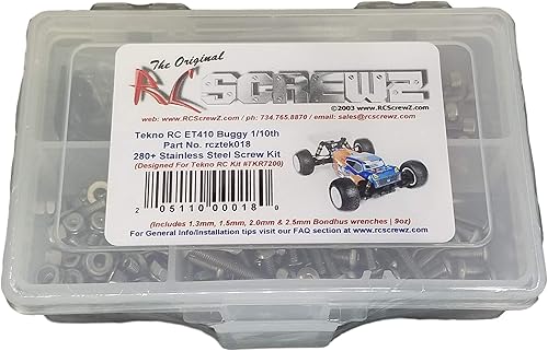 Miniatura 2 de RCScrewZ Kit de tornillos de acero inoxidable tek018 compatible con Tekno ET410 Truggy 110th (TKR7200)