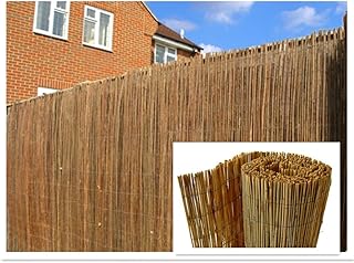 Abaseen Natural Peeled Reed Screening Roll Garden Screen Fence Fencing Panel 4m (1m x 4m)