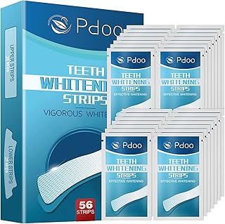 Teeth Whitening Strip - 56 Teeth Whitening Strips (28-Day), Non-Sensitive Teeth Whitening Kit, Non-Slip Whitening Strips, ...