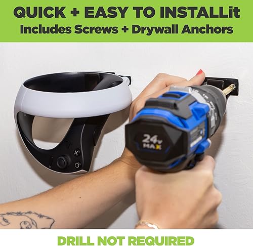Miniatura 5 de HIDEit Mounts Wall Mount for PSVR 2 - Bundle for PlayStation VR 2 and PSVR2 Sense Controllers - American Company - Not Compatible with Other VR