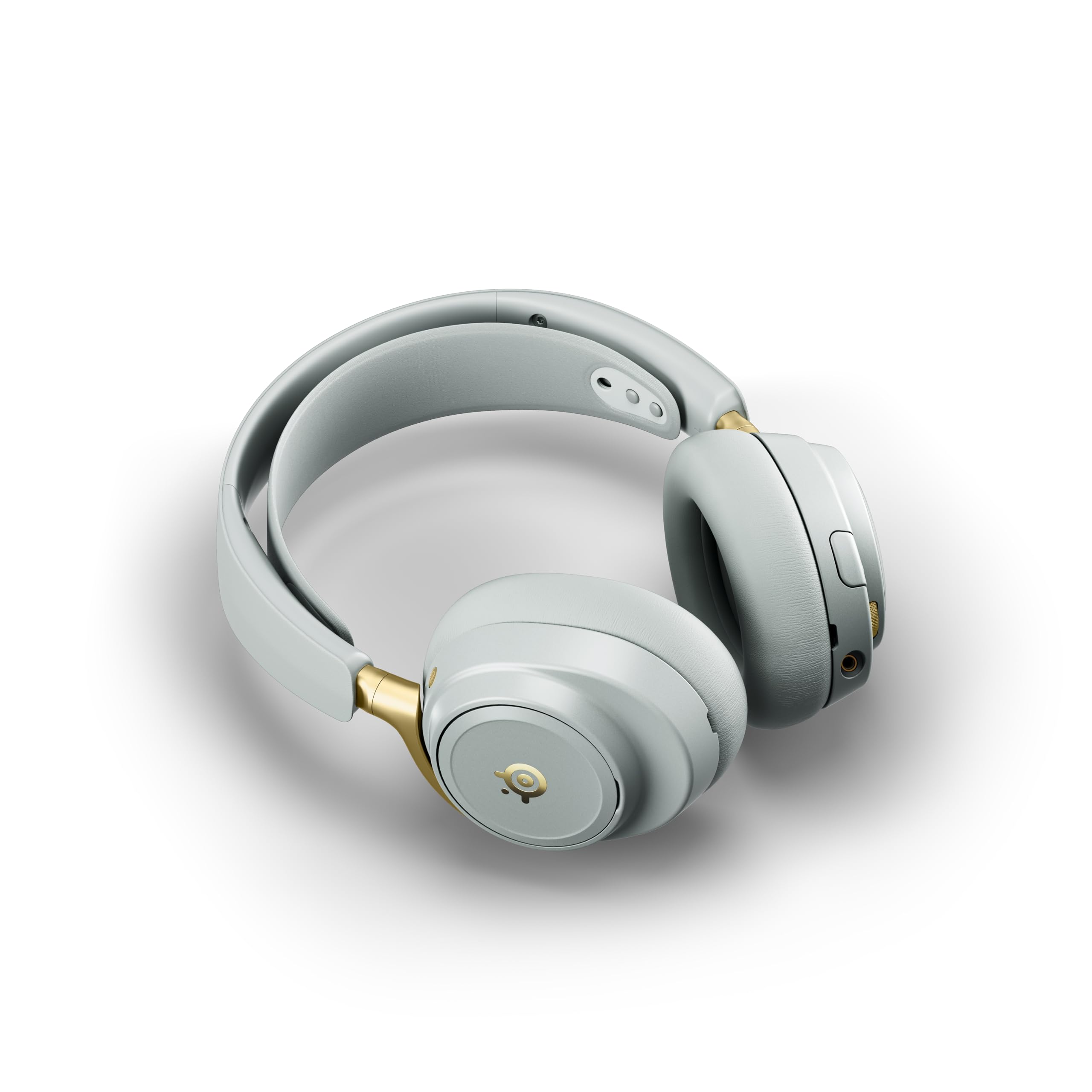 SteelSeries Arctis Nova Elite - Cuffie da gaming wireless - 96kHz/24bit - Speaker in fibra di carbonio - ANC - Eliminaz. rumore con IA - App - 2,4GHz+BT - Multisource; OmniPlay PC+PS+Xbox - Sage&Gold