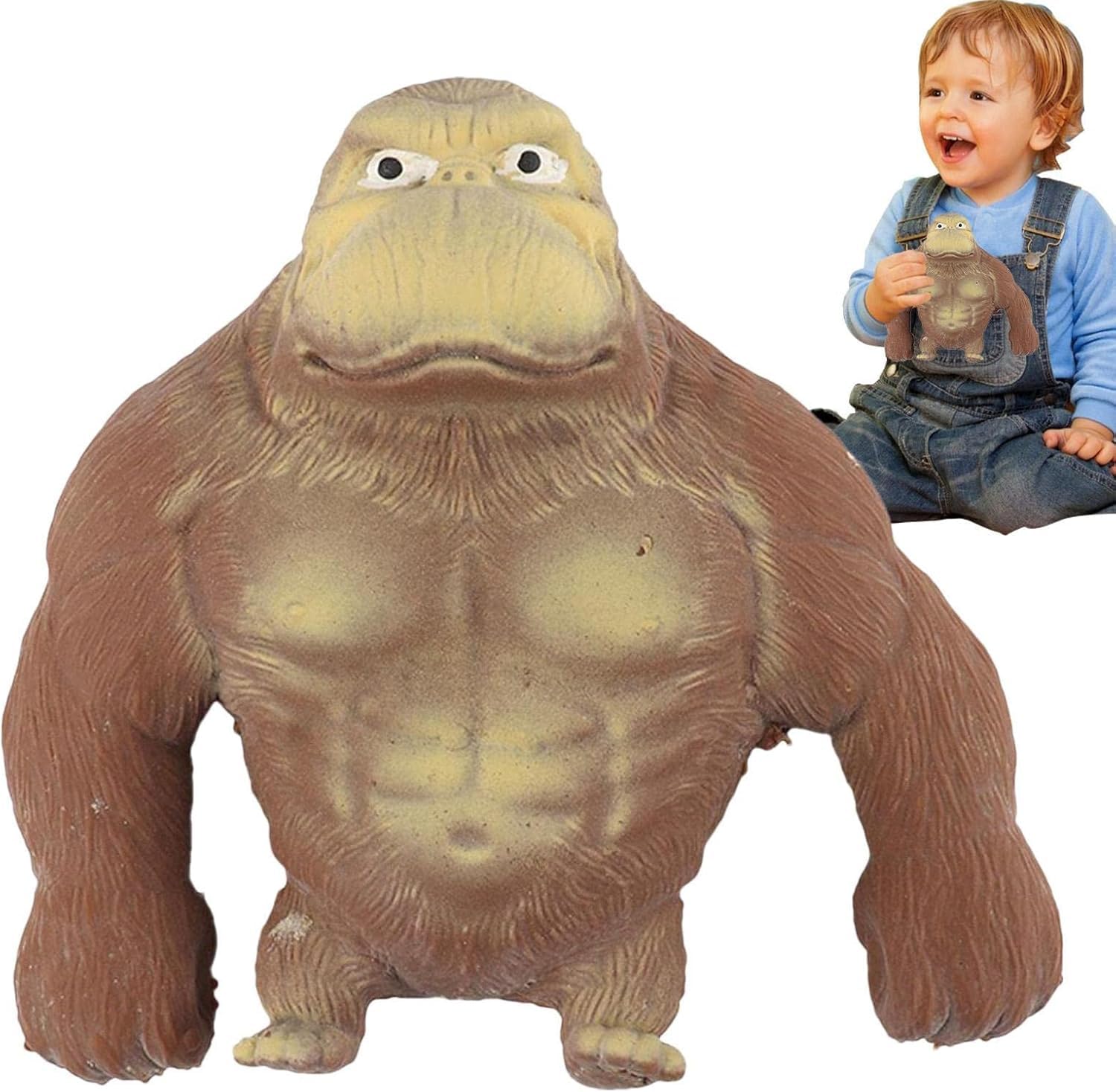 AWH Stretch Gorilla Toy – Soft Elastic Rubber Monkey Fidget for Kids & Adults, Stress Relief Toy for Home, Office, Desk, Friends & Classmates