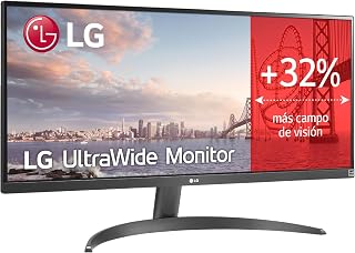 LG UltraWide™ 29WQ60A-B Ultra-Wide PC-Monitor 29 Zoll (63,2 cm) – IPS-Panel UWFHD Auflösung (2560 x 1080), 5 ms GtG 100 Hz, HDR 10, sRGB 99%, AMD FreeSync, neigbar, USB-C, integrierte Lautsprecher