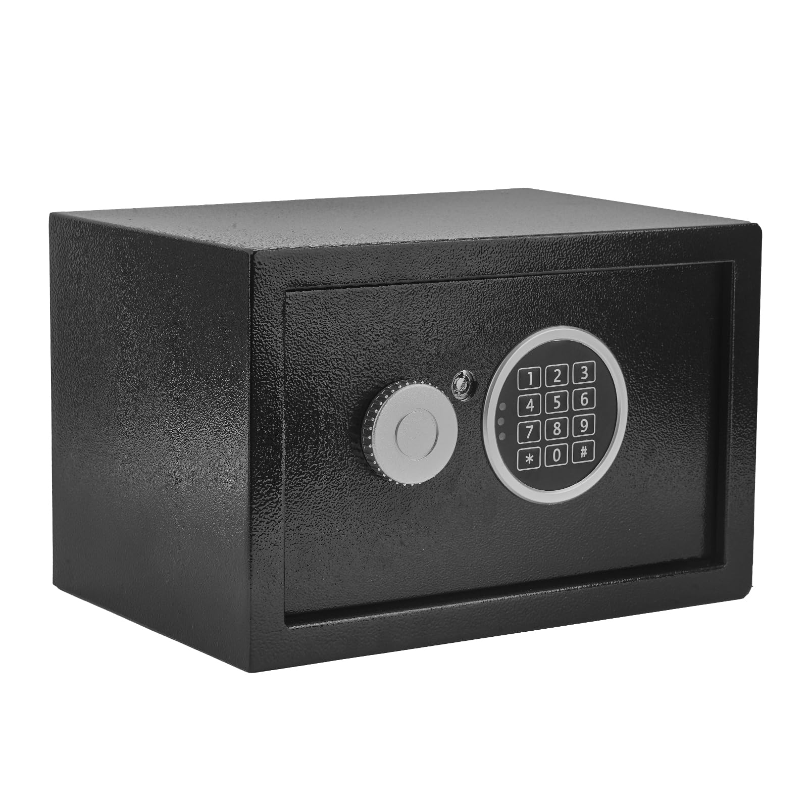 Safe Box 0.43 Cubic Feet Steel Security with Digital Keypad-Electronic Safe for Home Office Hotel Business, Gun Safe for handgun,Cash & Jewelry & Documents, 2 Emergency Keys Included(BLACK)