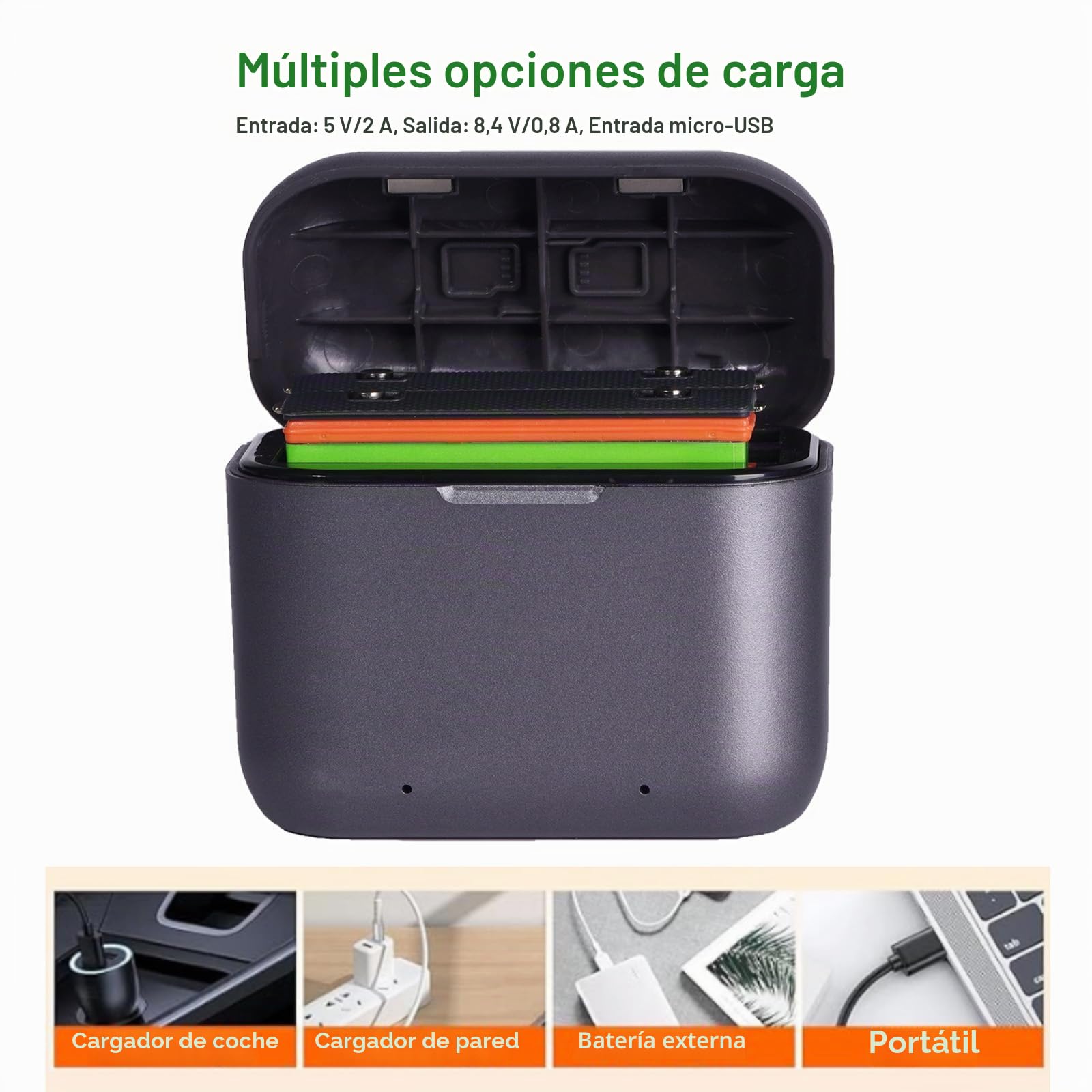 2 Piezas 2500mAh Impermeable Insta X3 Batería de Repuesto de actualización de la batería y el Cargador para Insta One X3, Compatible con Insta 360 X3 Cámara