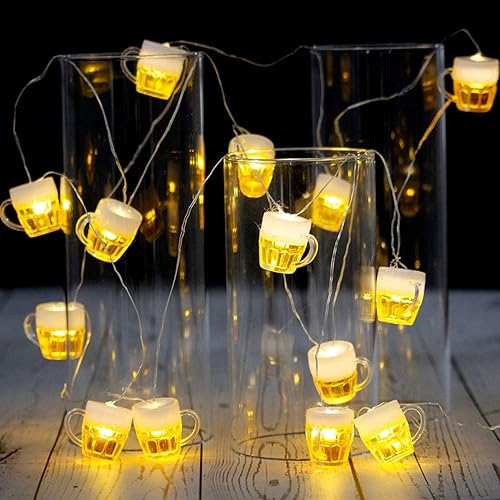 Miniatura 5 de Luces de decoración de fiesta de Navidad en el hogar, USB y pilas, luces LED para interiores con temporizador remoto, 15 luces LED para tazas de