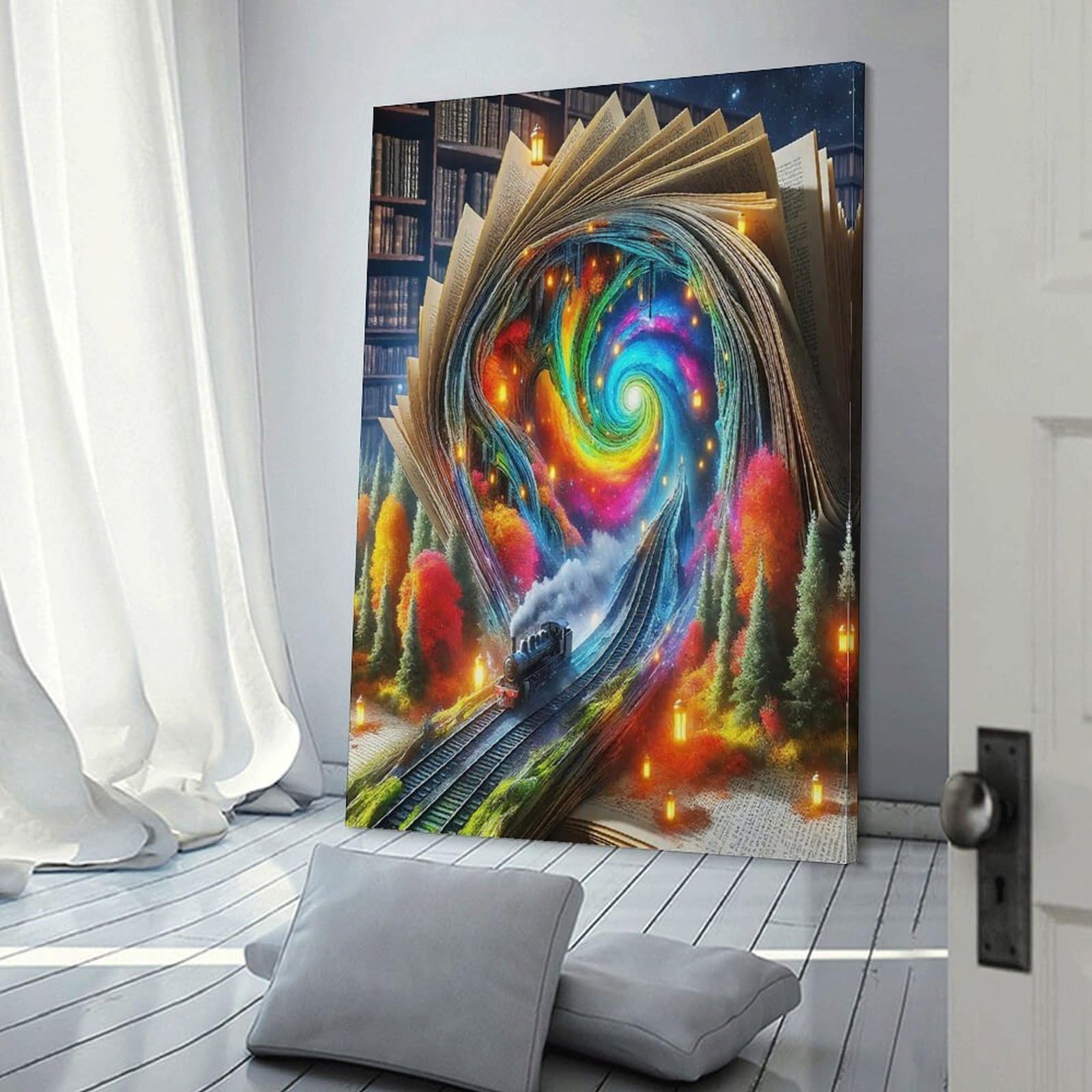 Impression sur toile train deco pour relooker la chambre coucher - 6