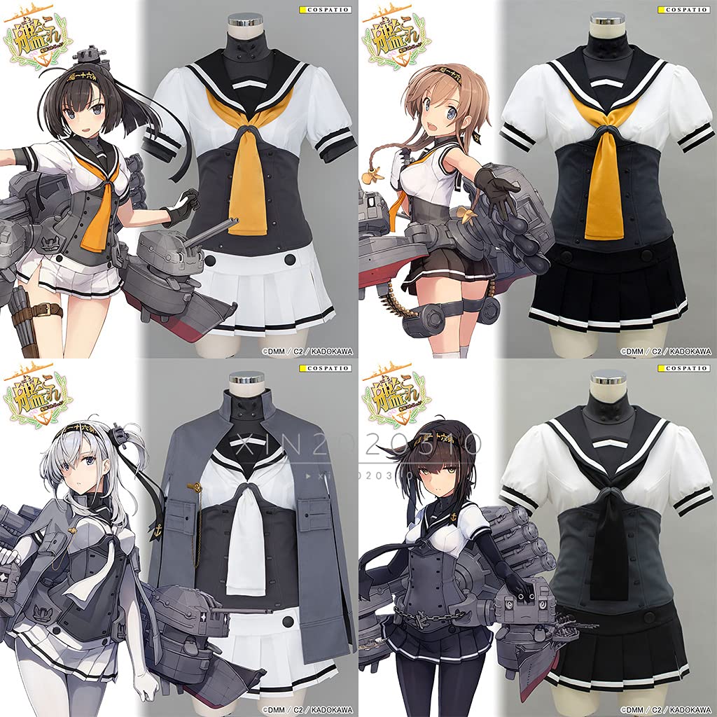 Amazon.co.jp: コスプレ衣装＋靴下+手袋+髪飾り 「艦隊これくしょん-艦