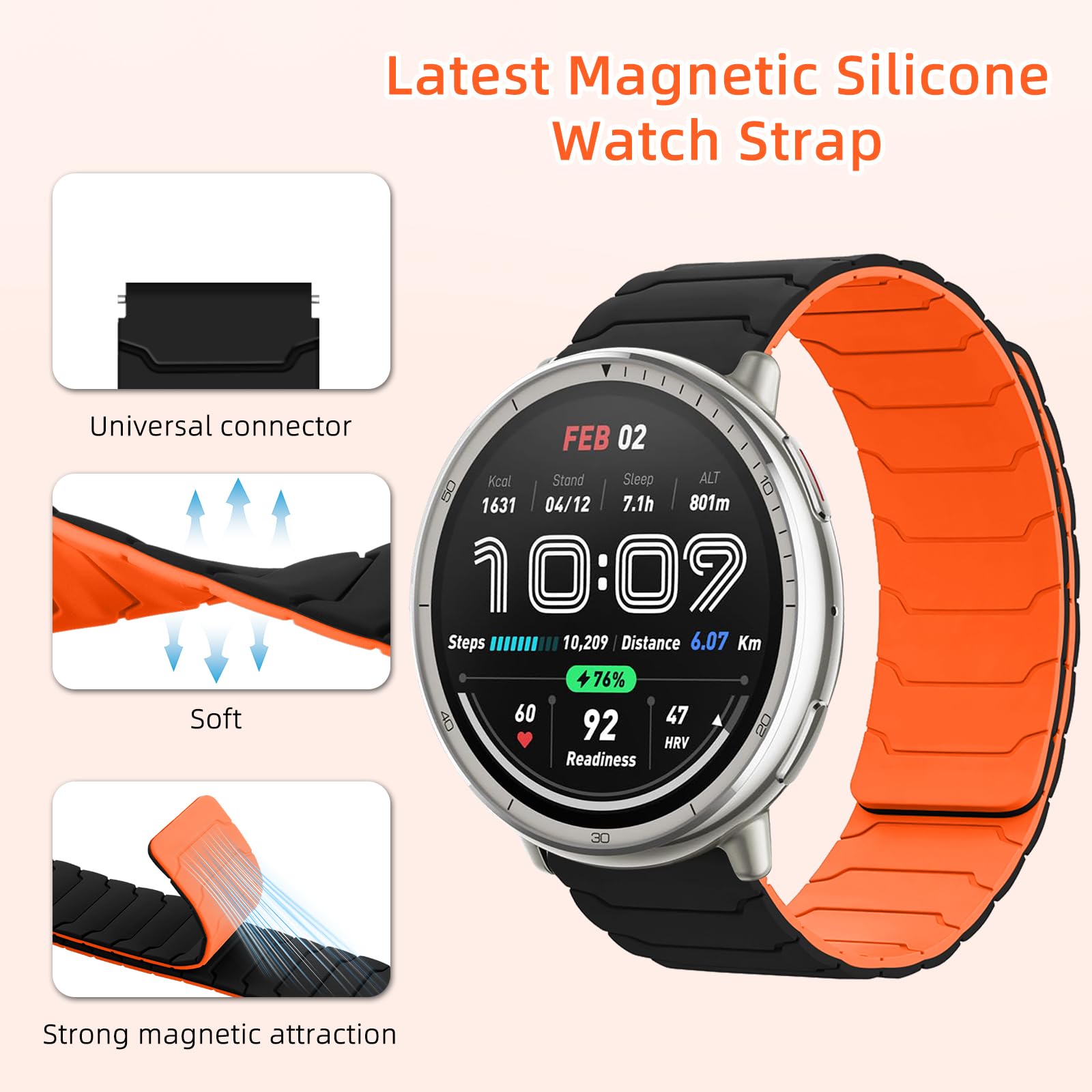20MM Cinturino per Amazfit T-Rex 3 Pro 44mm/Active 2