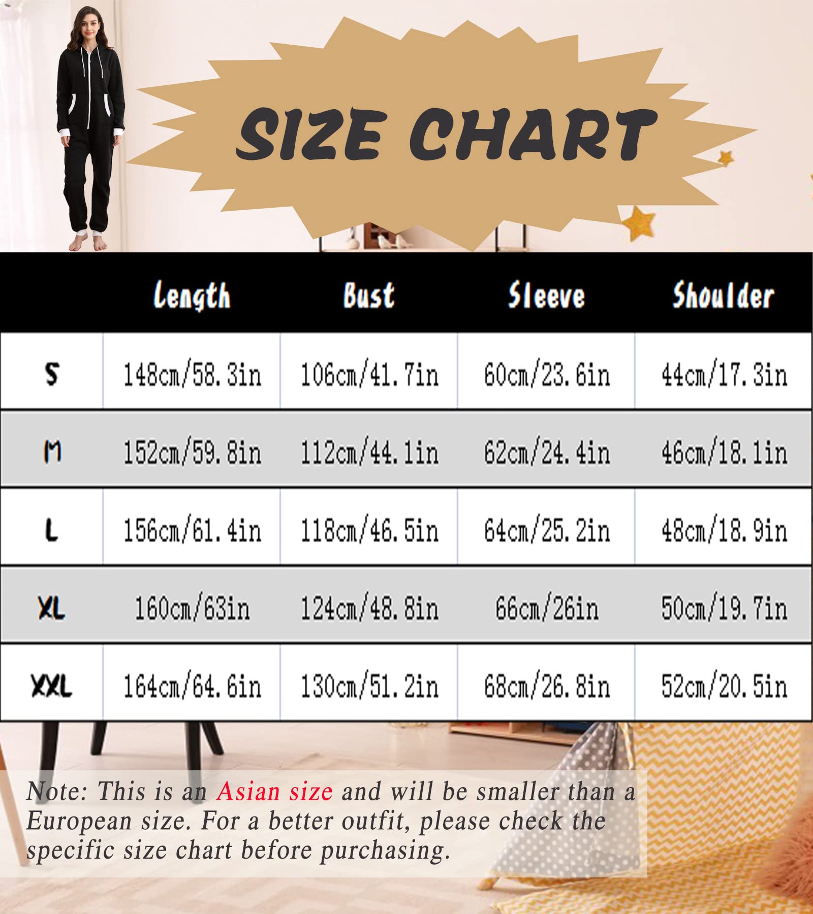 Dodheah Combinaison Pyjama Femme Grenouillères a Capuche Hommes Onesie Adulte Zippé Noël Loungewear Chaud Hiver Jumpsuit