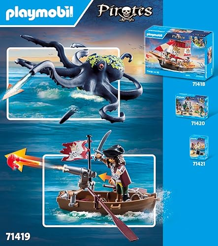 Miniatura 5 de Playmobil Piratas Batalla con el pulpo gigante