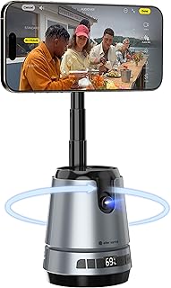 eller santé® Ai Face Tracking Selfie Stand 360° Rotation Gimbal Stabilizer Gesture Control for Vlog, Streaming &amp; Video Rec...
