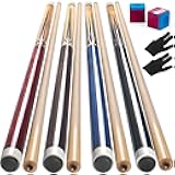 Pool Cue, 4 Pcs Pool Cue Stick 18 19 20 21 oz 4 Sets Cue Sticks 58 inch Pool Cues Adult Canadian Maple Wood Billiard Stick