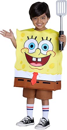 Costume Deluxe SpongeBob Per Uomo - Tunica In Schiuma, Adulto, Book Week