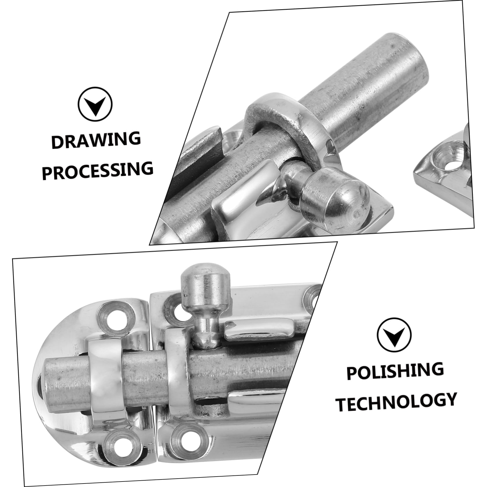 Artibetter 3pezzi Serratura Scorrevole Inossidabile Per Porte e Finestre Bullone Barile Per Sicurezza Adatta Barche Armadi e Finestrini Facile Installazione e Resistente Alla