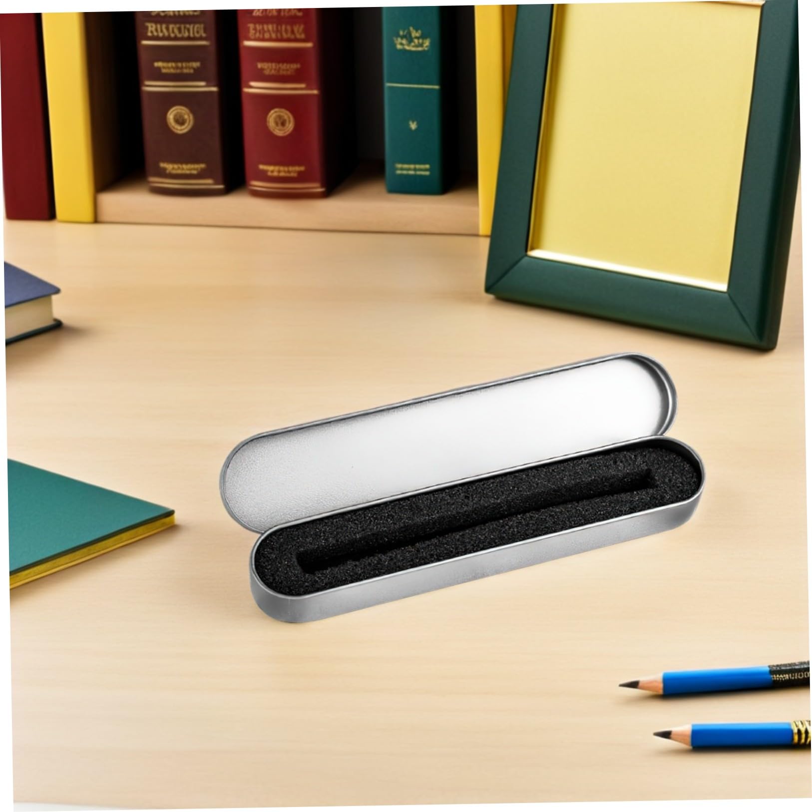 DOITOOL 30 Pezzi Portapenne Metallo Rettangolari Piccole Custodia Regalo Resistente Contenitore per Penne da Ufficio e Scuola Protezione Pratica e Compatta